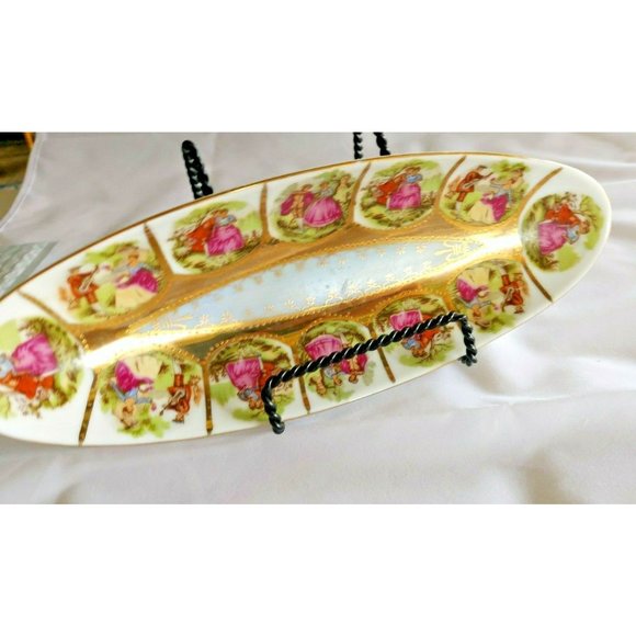 ROYAL VIENNA 1102 OVAL OLIVE CONDIMENTS RELISH SERVING DISH vintage set of 2 - Picture 9 of 10
